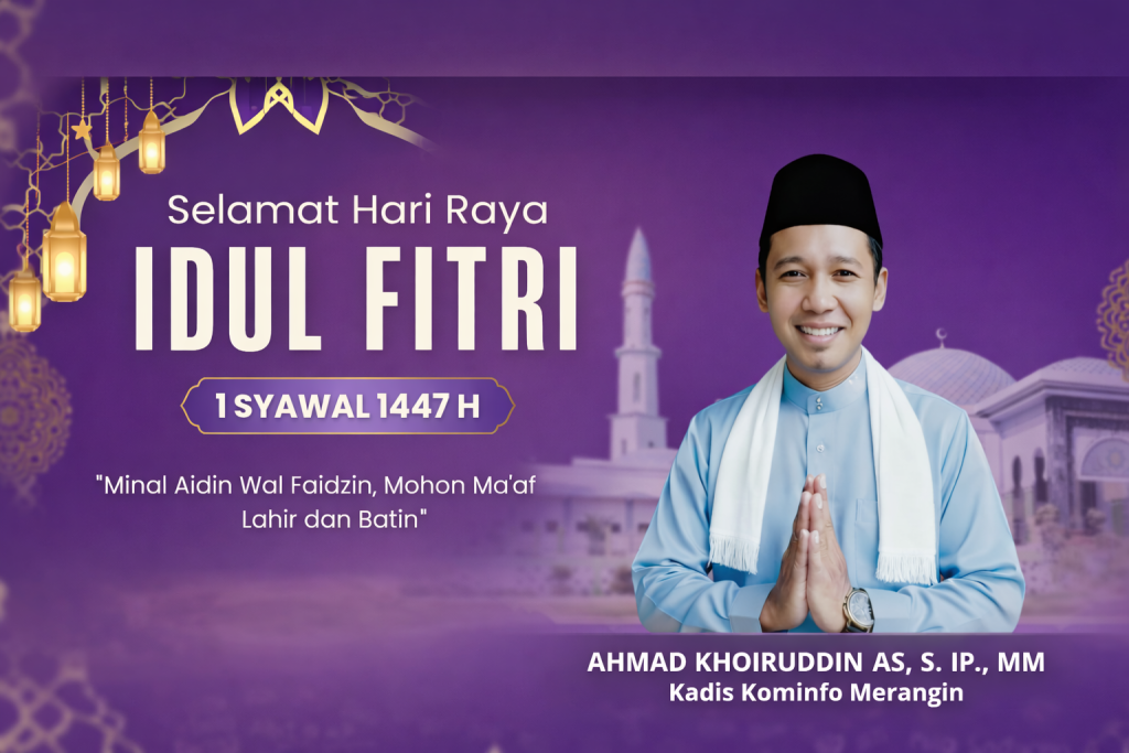 Kadis Kominfo Merangin, Ahmad Khoiruddin AS Mengucapkan Selamat Idul Fitri 1447 H
