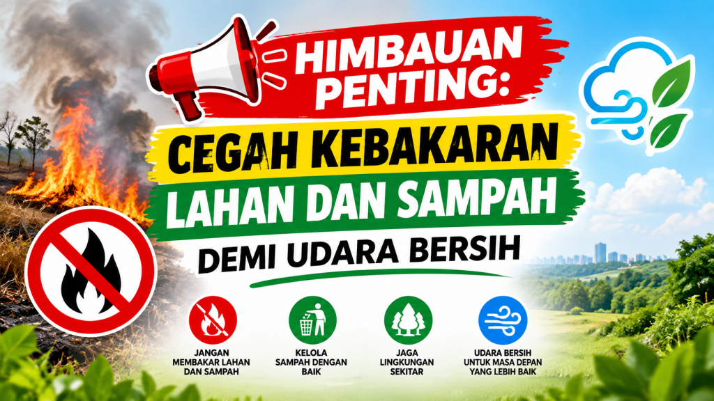 HIMBAUAN PENTING: CEGAH KEBAKARAN LAHAN DAN SAMPAH DEMI UDARA BERSIH