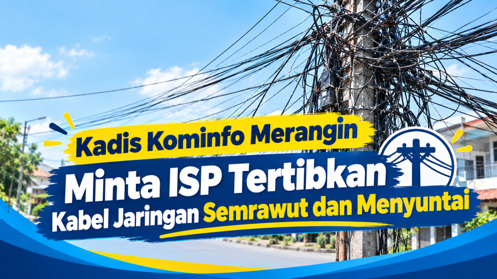 Kadis Kominfo Merangin Minta ISP Tertibkan Kabel Jaringan Semrawut dan Menyuntai
