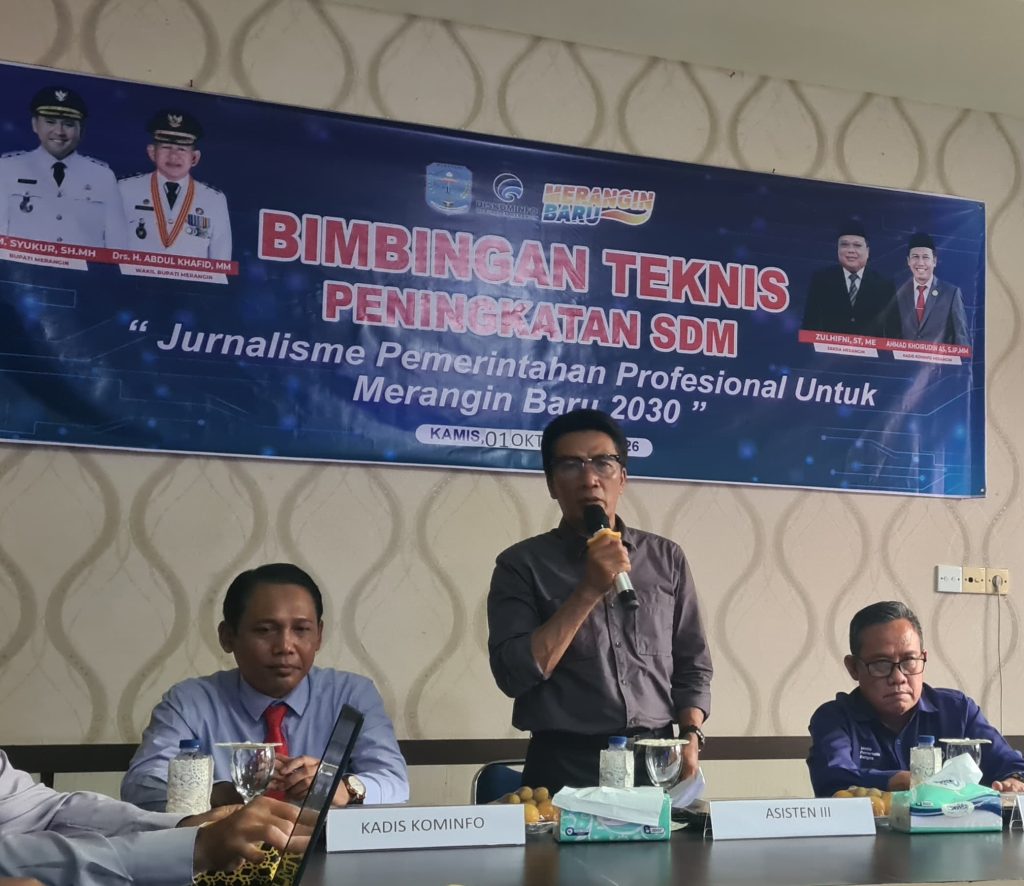 Diskominfo Merangin Gelar Bimtek Peningkatan SDM Jurnalisme Pemerintah, Hadirkan Kepsta TVRI Jambi sebagai Narasumber